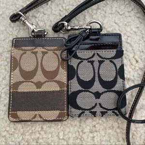 Coach Accessories - Coach ID badge holder, tan and black Coach Accessories - Coach ID badge holder, tan and black